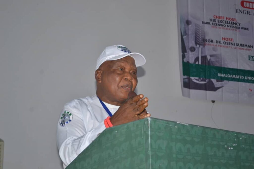 Comrade Engr (Dr) Oseni Suleiman, the National President of AUOMMATON